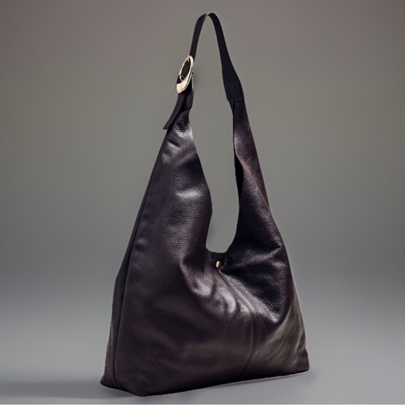 Anthropologie Handbags - ANTHROPOLOGIE LEATHER SLOUCHY SHOULDER BAG & POUCH CHOCOLATE NWT